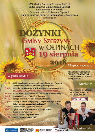 Miniaturka artykułu Dożynki Gminy Szerzyny 2018r.