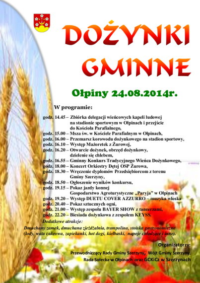 Miniaturka artykułu Dożynki Gminne sierpień 2014