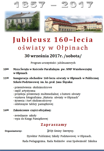Miniaturka artykułu 160 rocznica szkoły Ołpiny 2017