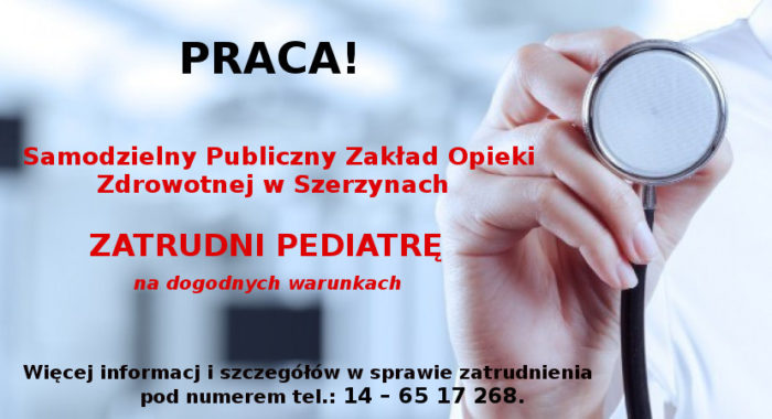 Miniaturka artykułu SP ZOZ Szerzyny zatrudni pediatrę!
