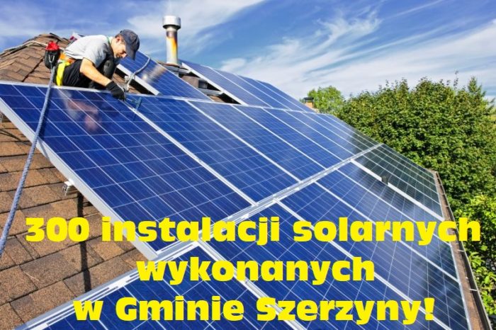 Miniaturka artykułu Ponad 300 instalacji solarnych wykonanych w Gminie Szerzyny!