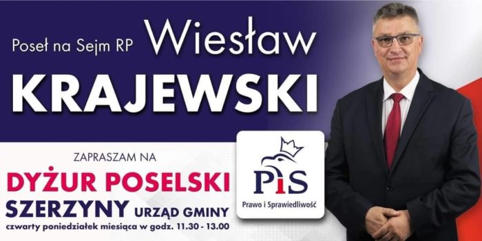 Miniaturka artykułu Dyżur Poselski Pana Wiesława Krajewskiego Posła na Sejm RP