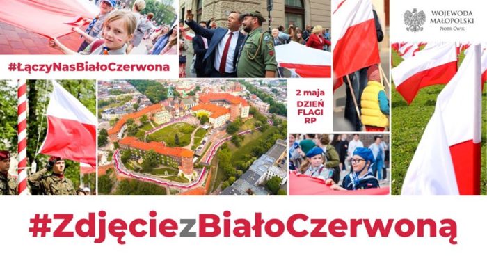 Miniaturka artykułu Wójt Gminy Szerzyny zachęca do udziału w akcji Wojewody Małopolskiego pn. „Łączy nas biało czerwona”