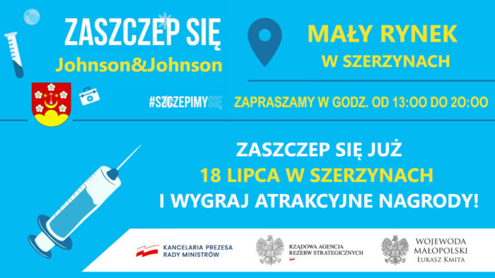 Miniaturka artykułu #SZCZEPIMY SIĘ w Gminie Szerzyny 18 lipca 2021 r.