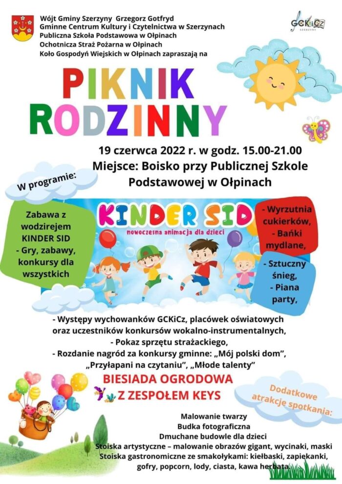 Miniaturka artykułu Zaproszenie na „Piknik rodzinny” w Ołpinach