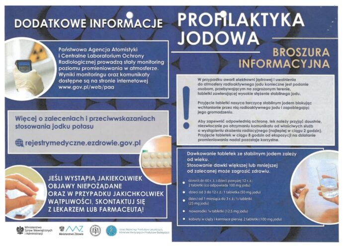 Miniaturka artykułu Informacja na temat ewentualnej dystrybucji jodku potasu na terenie Gminy Szerzyny.