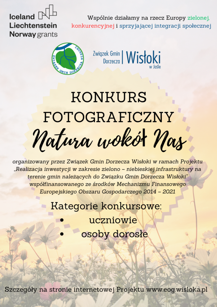 Miniaturka artykułu Konkurs fotograficzny „Natura wokół Nas” organizowany przez Związek Gmin Dorzecza Wisłoki w Jaśle