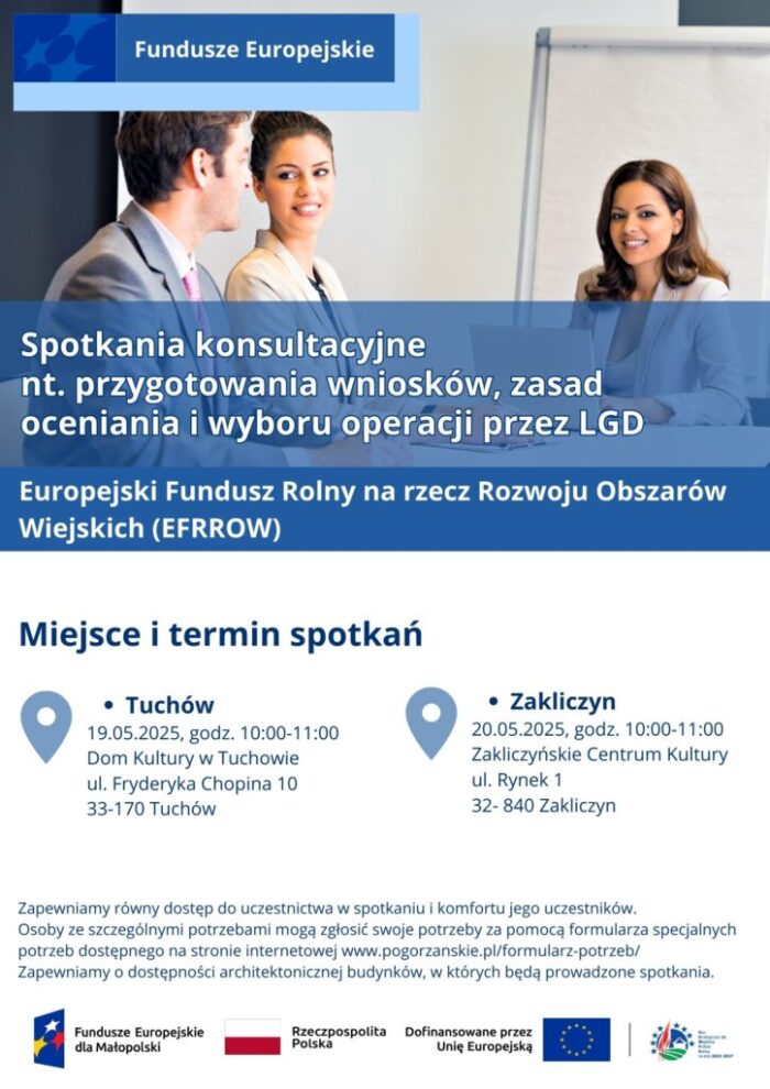 Miniaturka artykułu Spotkania konsultacyjne nt. przygotowania wniosków, zasad oceniania i wyboru operacji przez LGD w ramach EFRROW